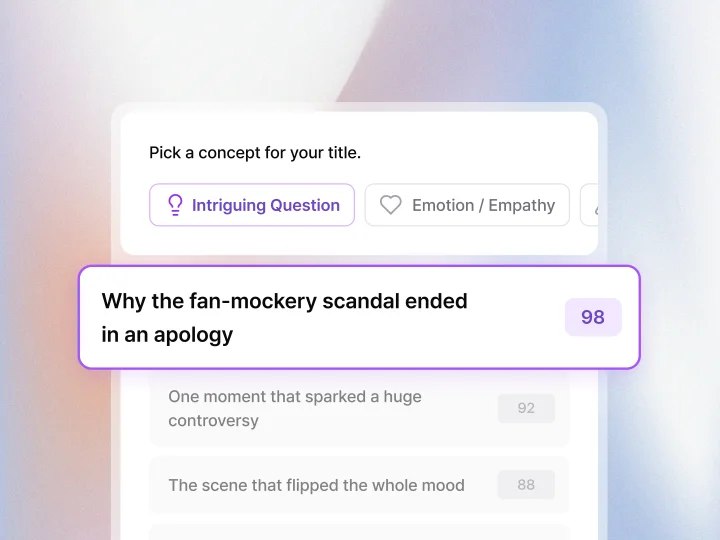 AI video title recommendations